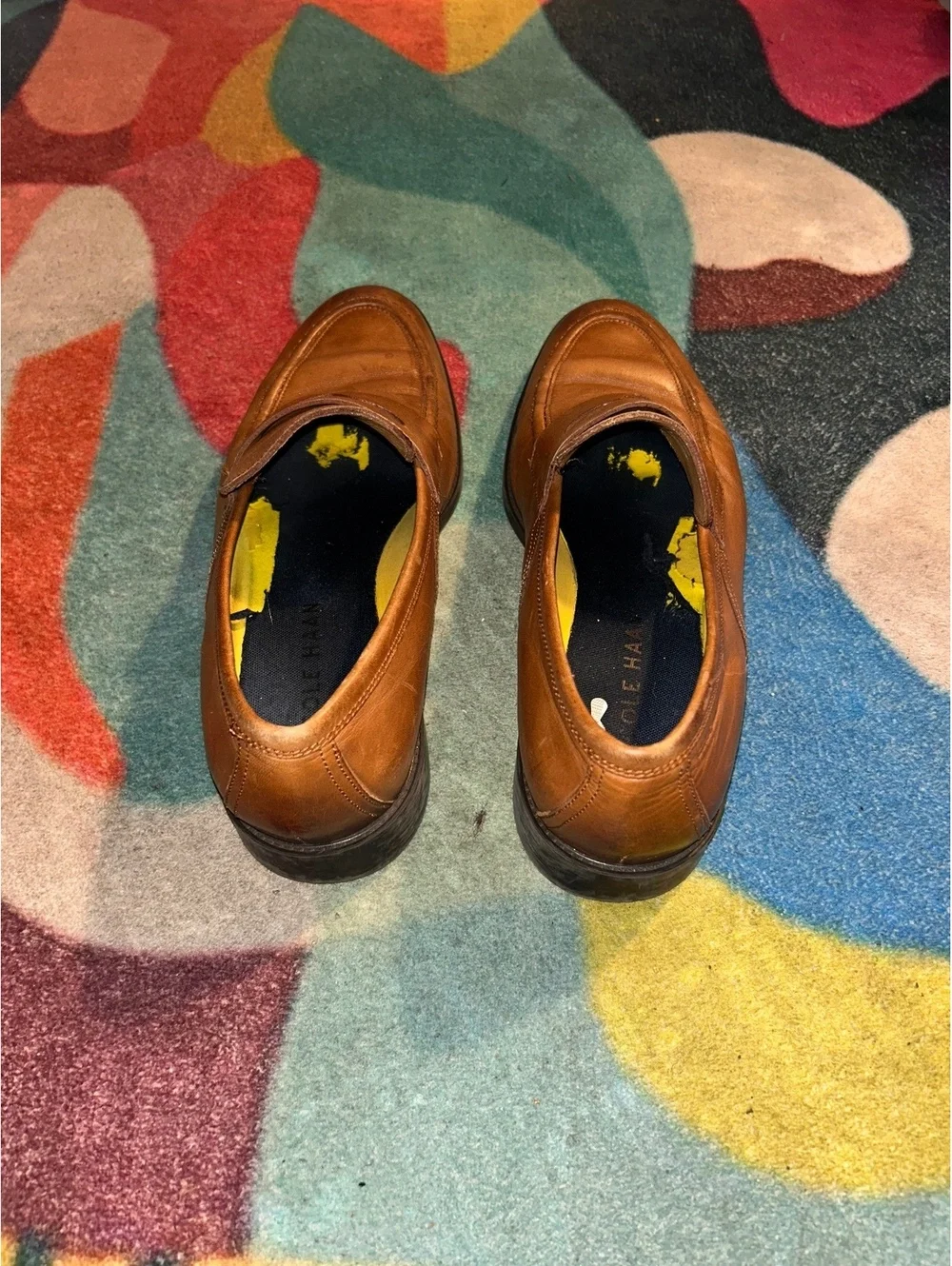Cole Haan Men's Brown Leather Penny Loafers Dress Shoes